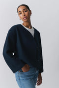 round neck short jacket