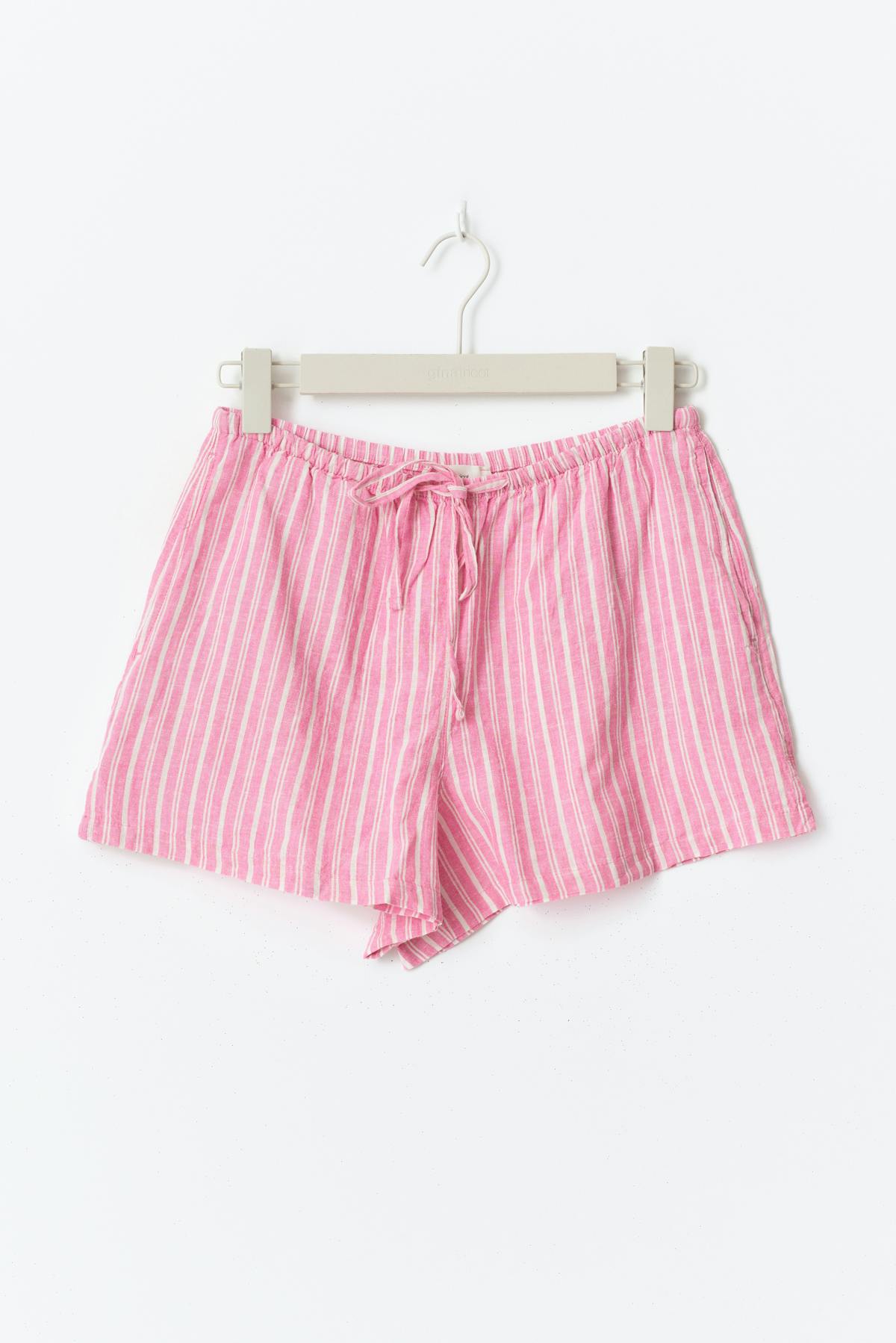 Relaxed linen blend shorts