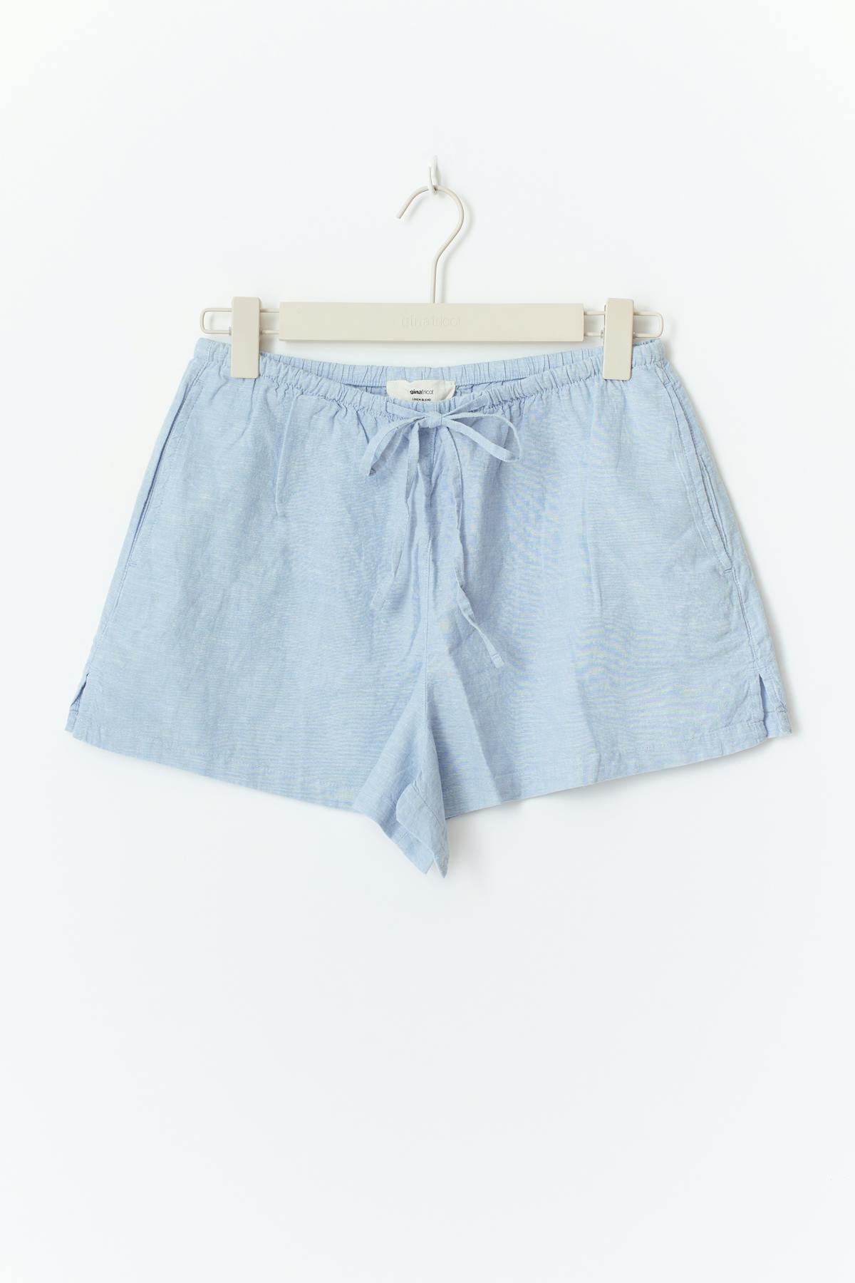 Relaxed linen blend shorts