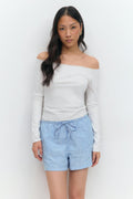 Relaxed linen blend shorts