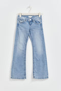 chunky low flare jeans