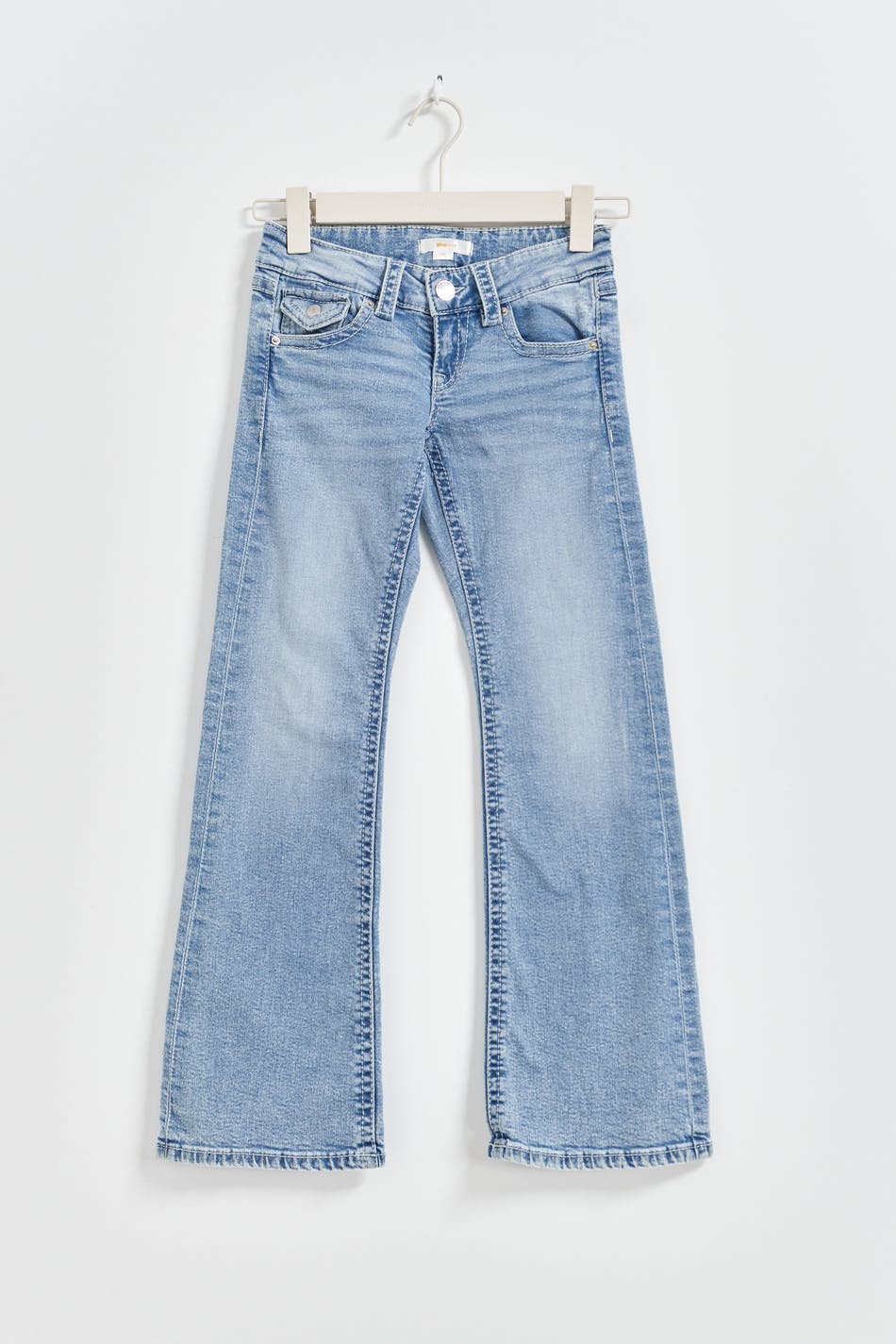 chunky low flare jeans