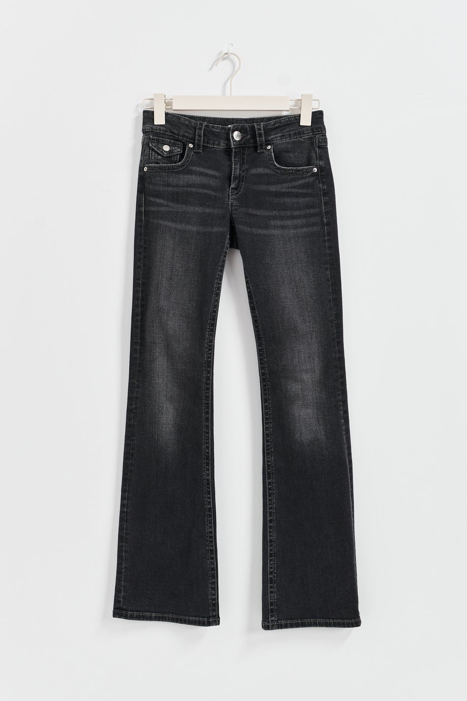 chunky low flare jeans