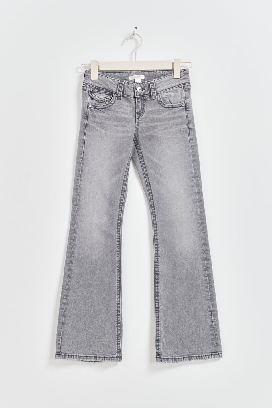 chunky low flare jeans