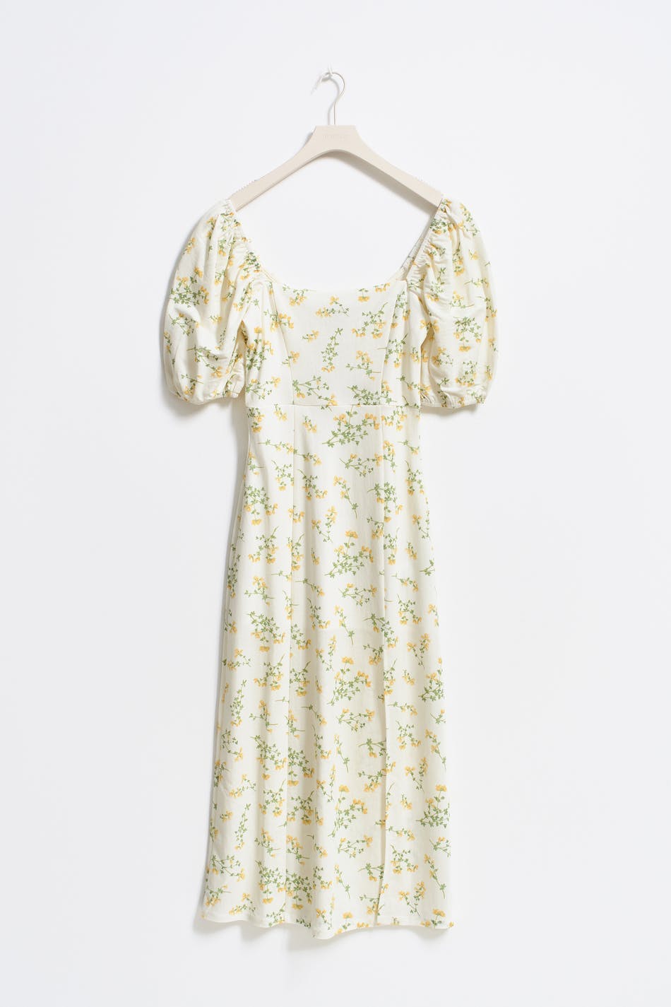 Puff sleeve midi dress