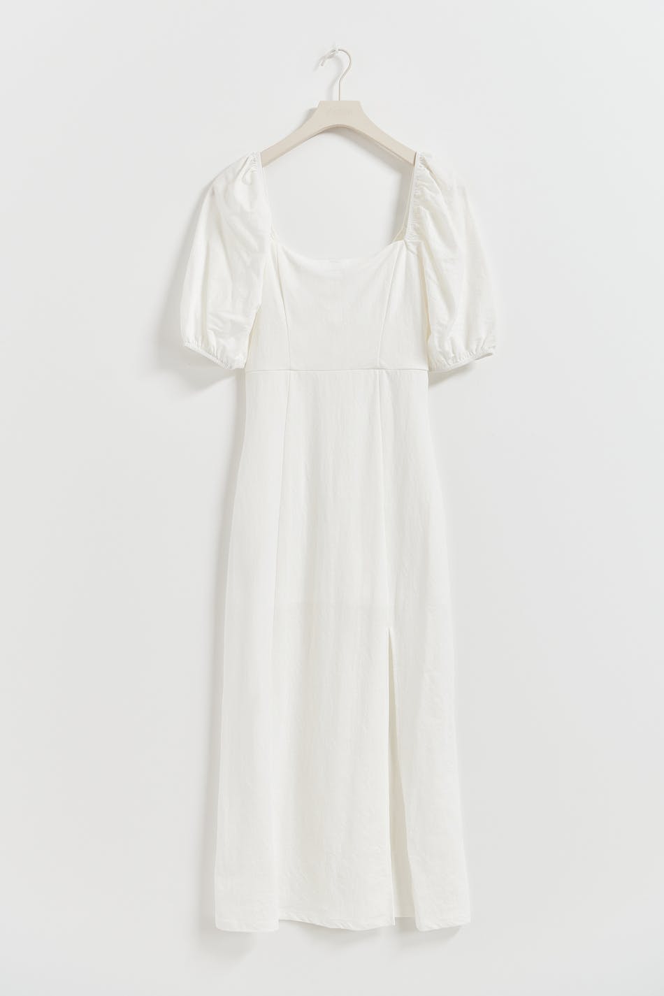 Puff sleeve midi dress