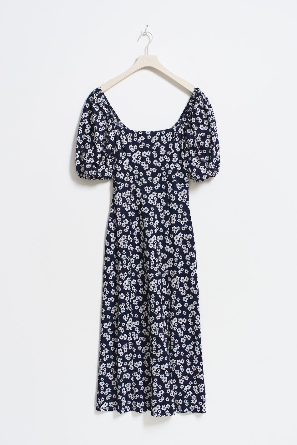 Puff sleeve midi dress