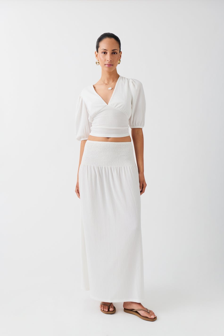 Smock maxi skirt