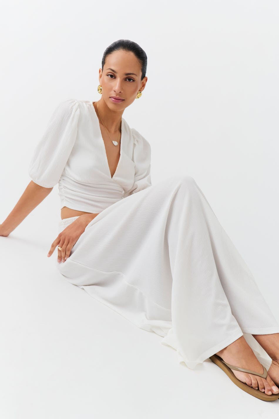 Smock maxi skirt
