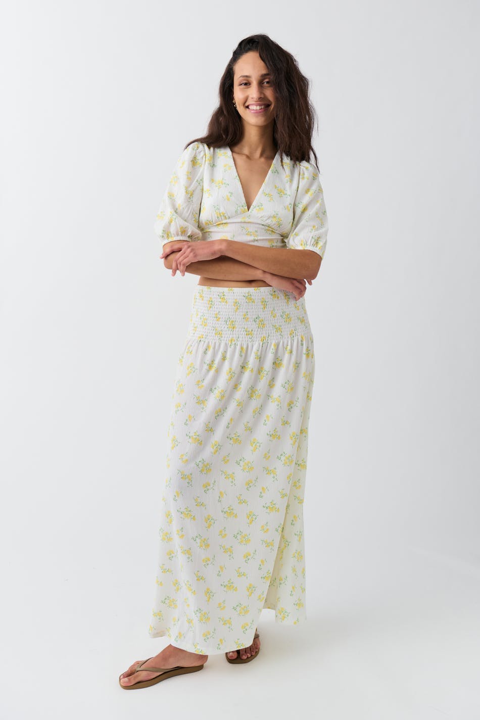 Smock maxi skirt