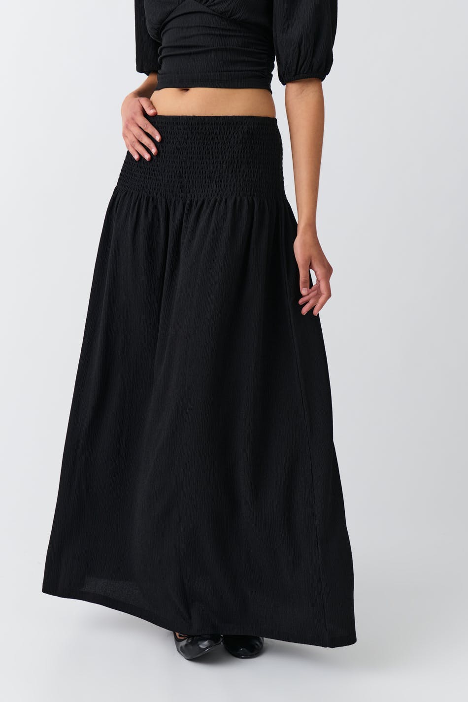 Smock maxi skirt