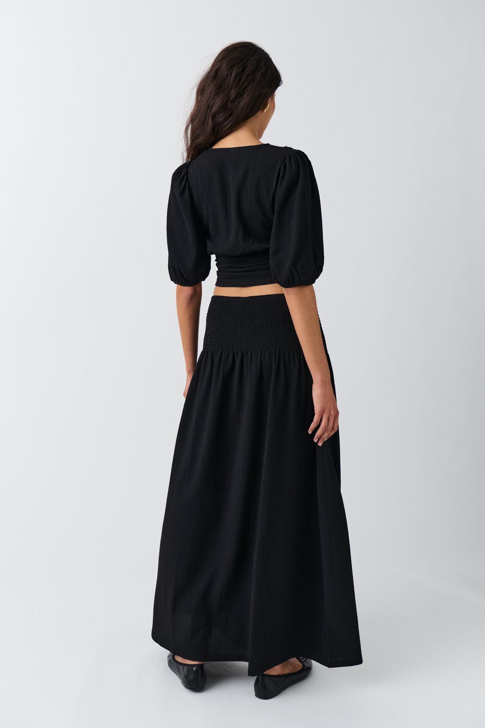 Smock maxi skirt