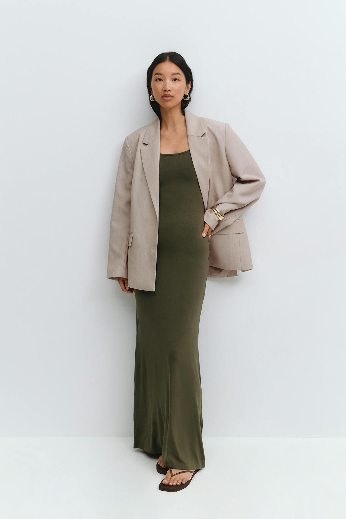maxi slip dress