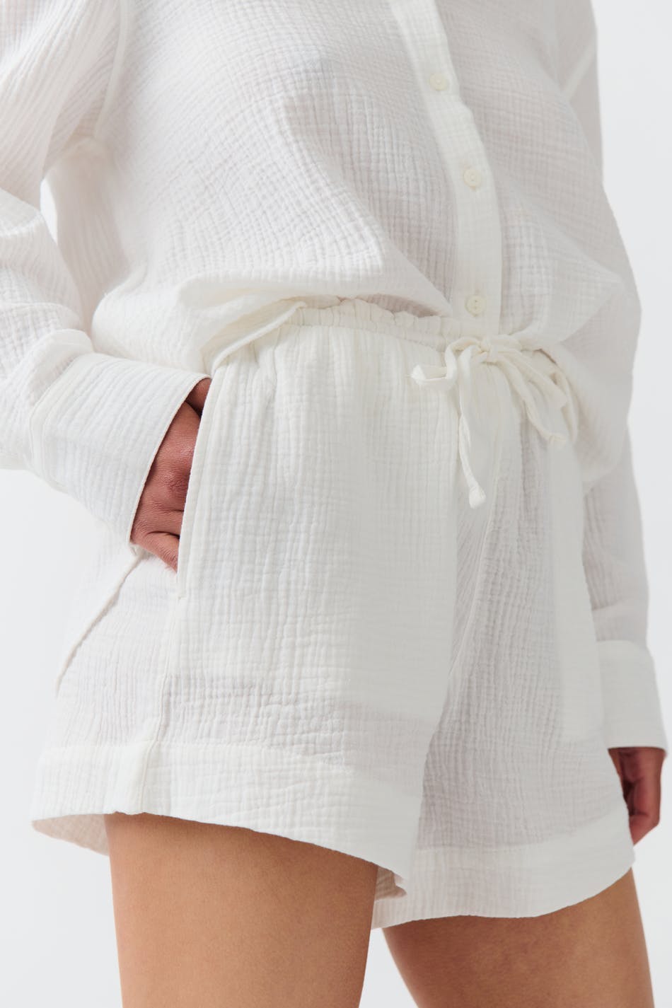 Gauze shorts