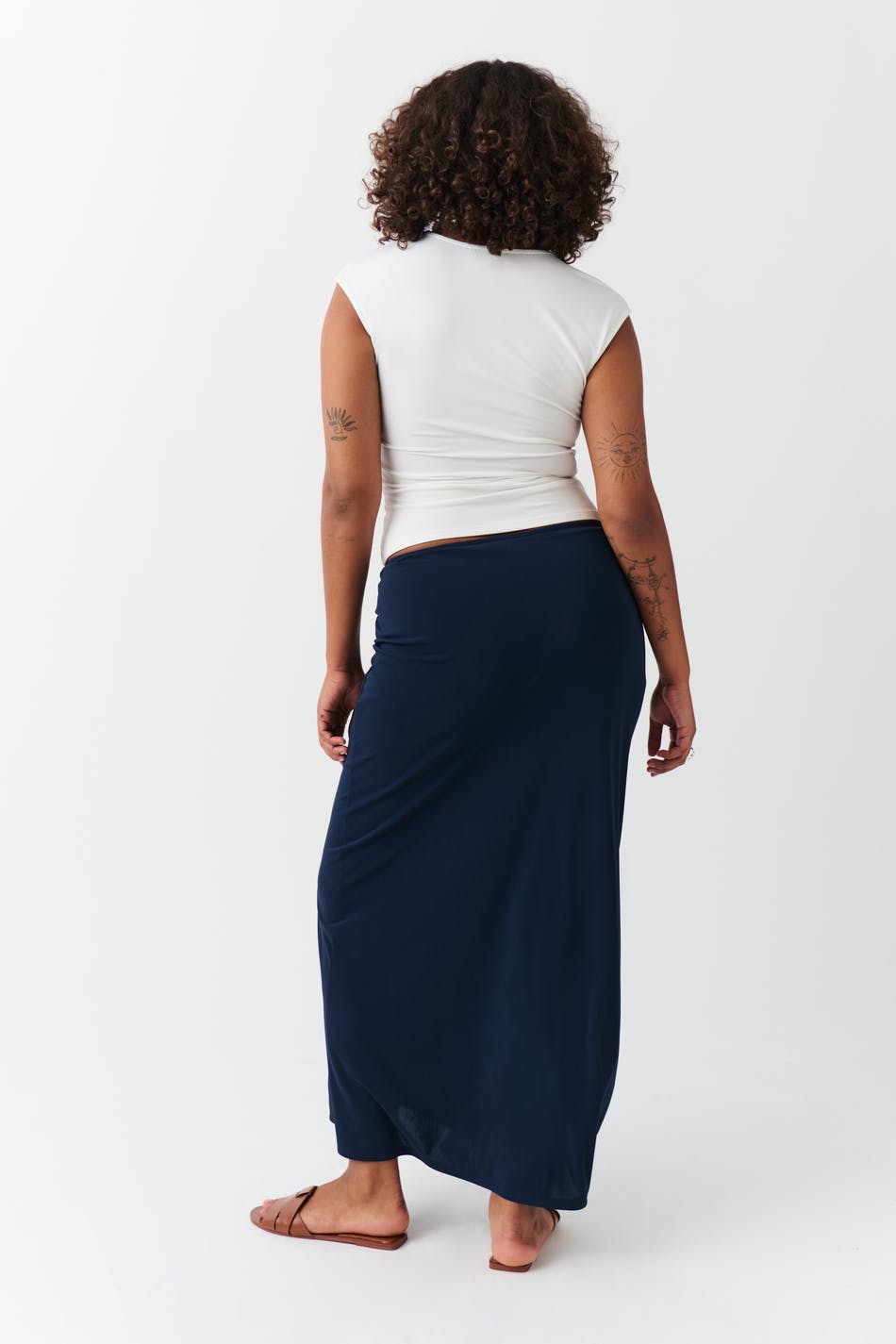 Low waist maxi skirt