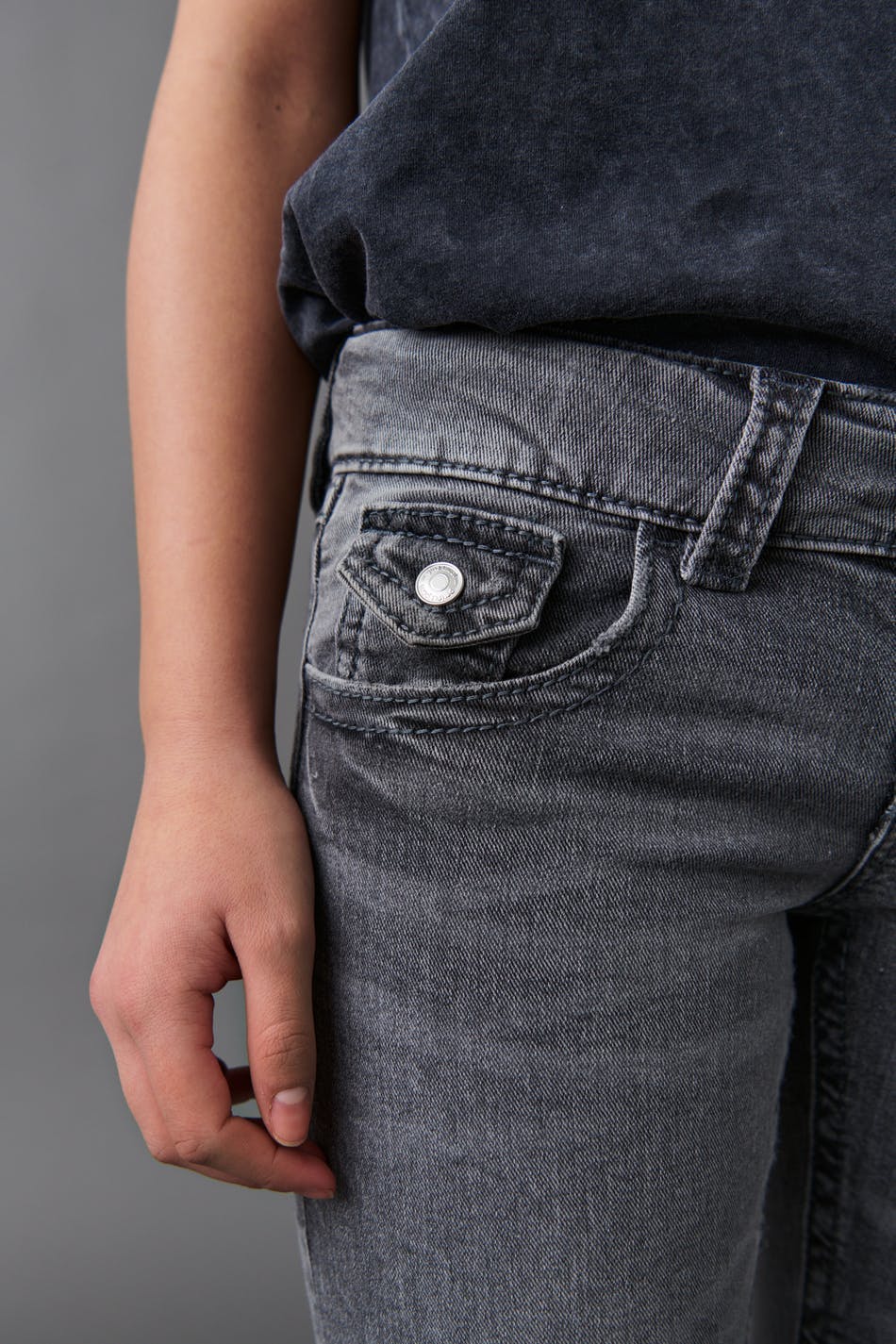chunky basic flare jeans