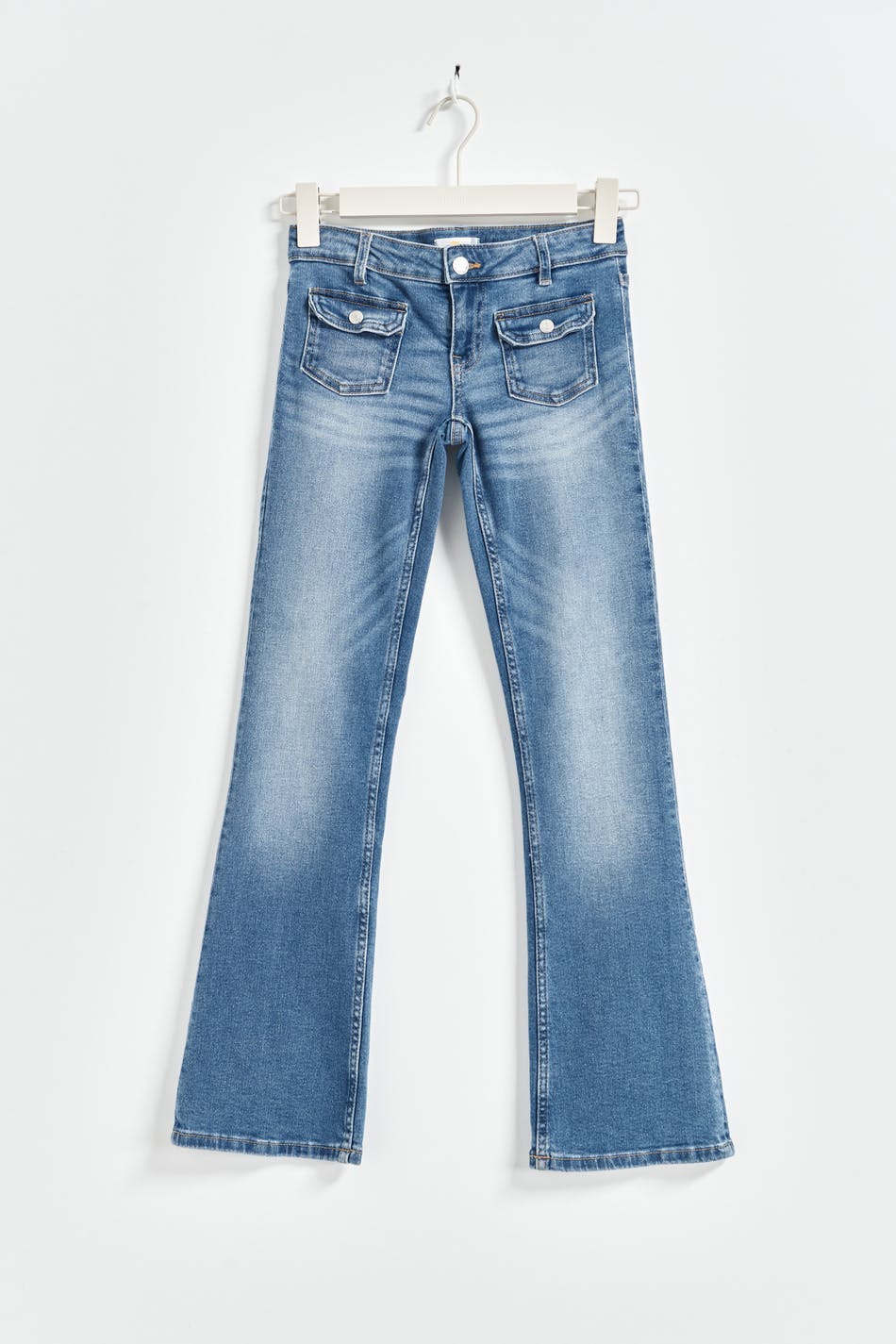 Front pocket bootcut jeans
