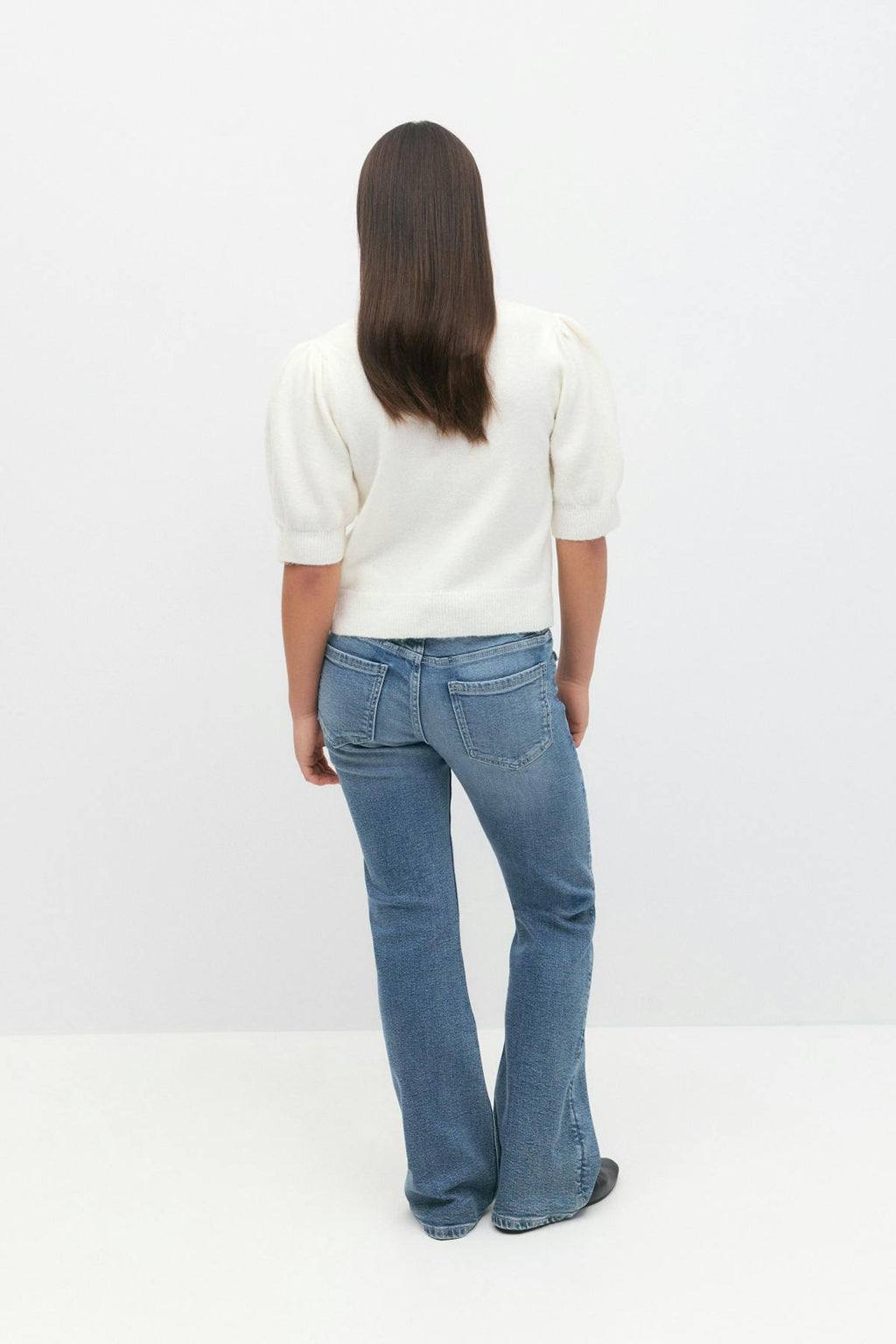 Front pocket bootcut jeans