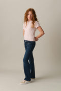 Front pocket bootcut jeans