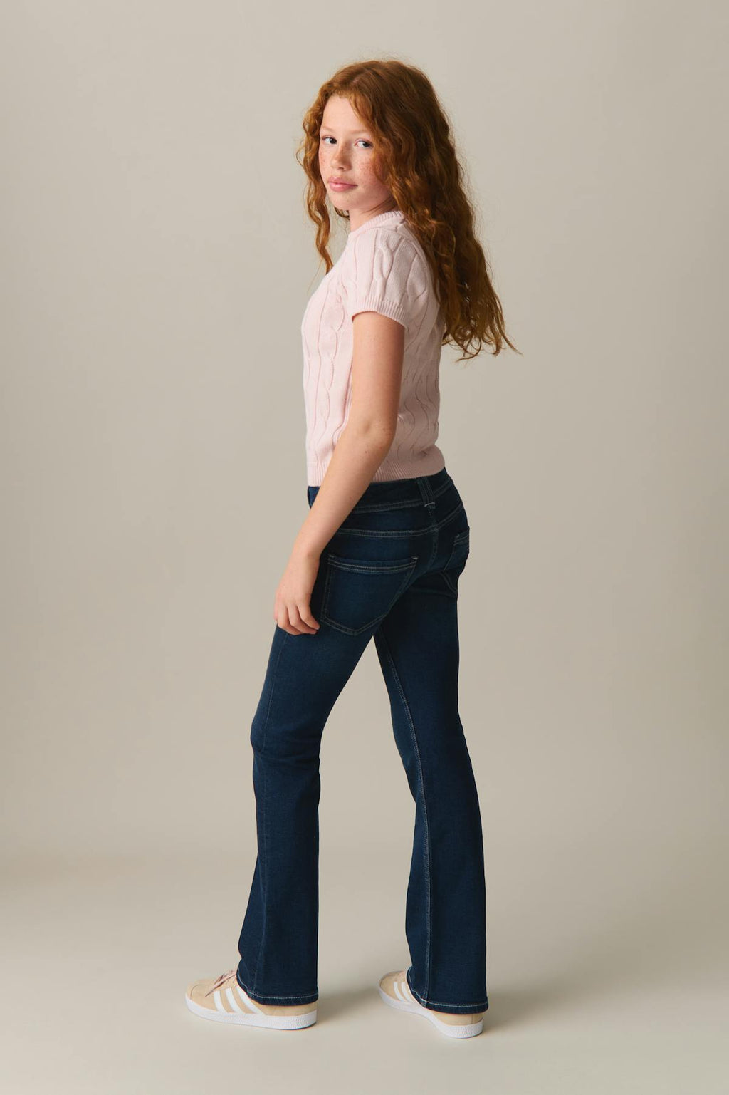 Front pocket bootcut jeans