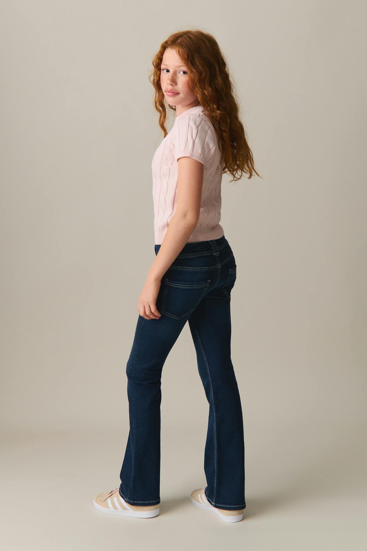 Front pocket bootcut jeans