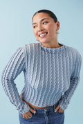 Structured long sleeve top