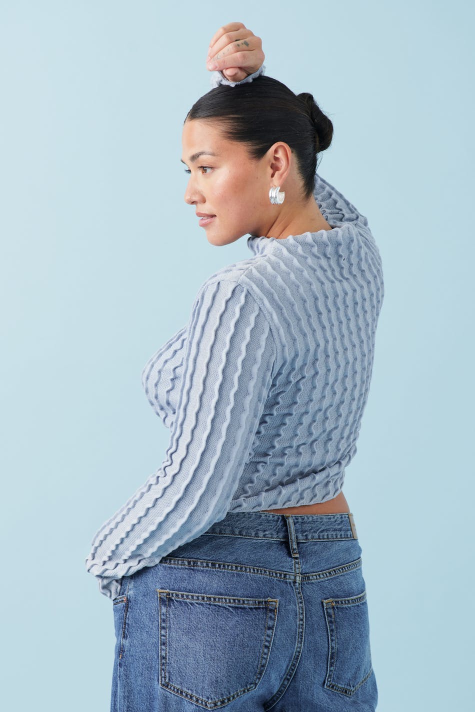 Structured long sleeve top