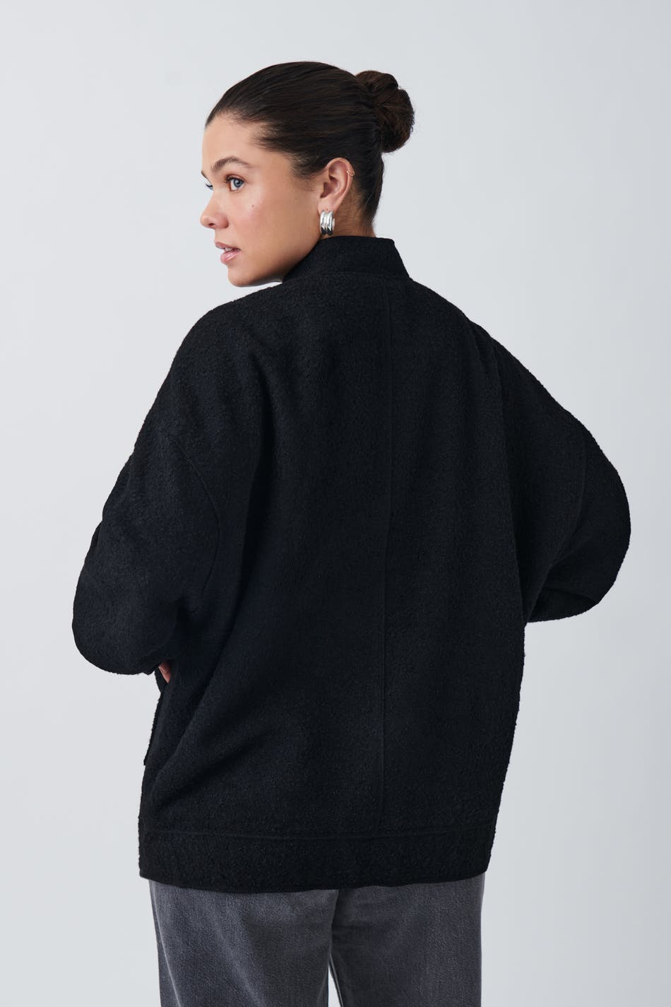 Tweed bomber jacket