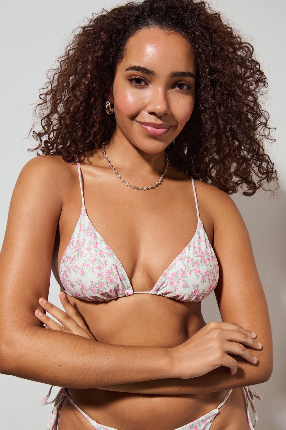 Semishine triangle bikini top