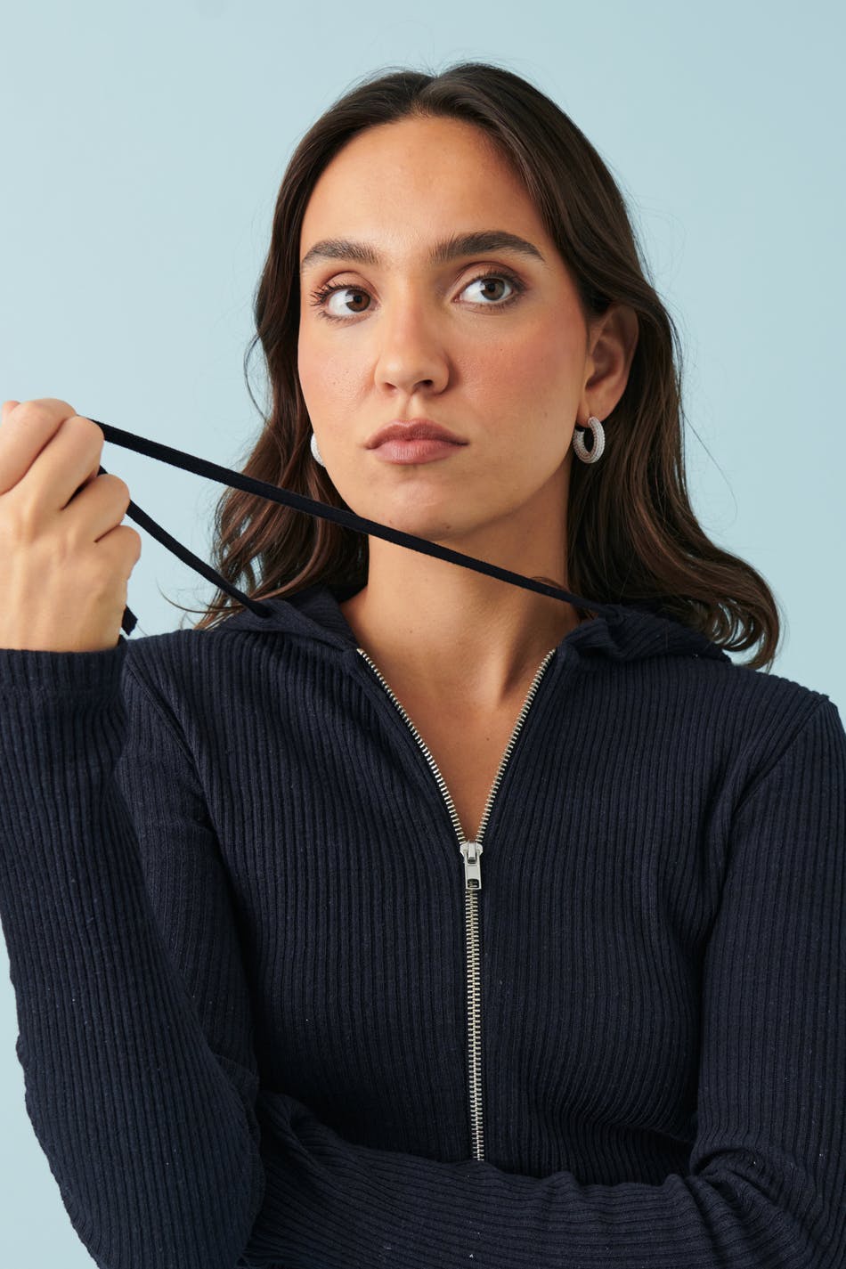 Rib hoodie