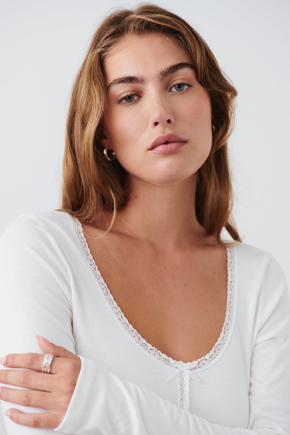 Lace detail top