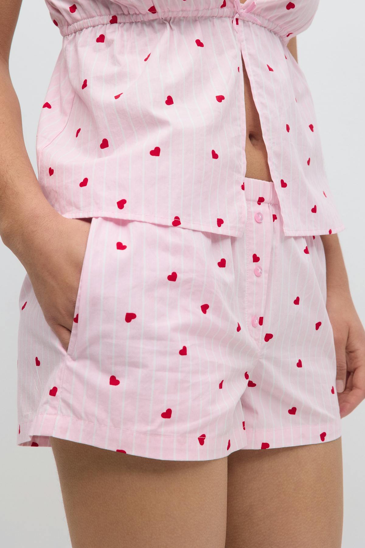 Poplin pyjamas shorts