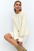 Cable knitted sweater