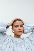 Cable knitted sweater