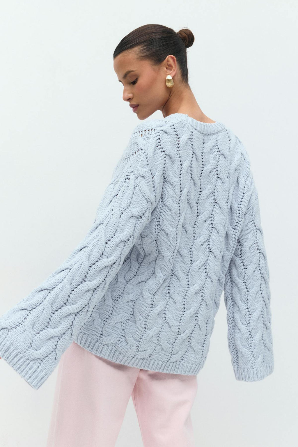 Cable knitted sweater
