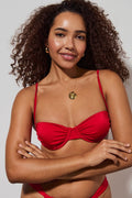 Ruched bikini bra