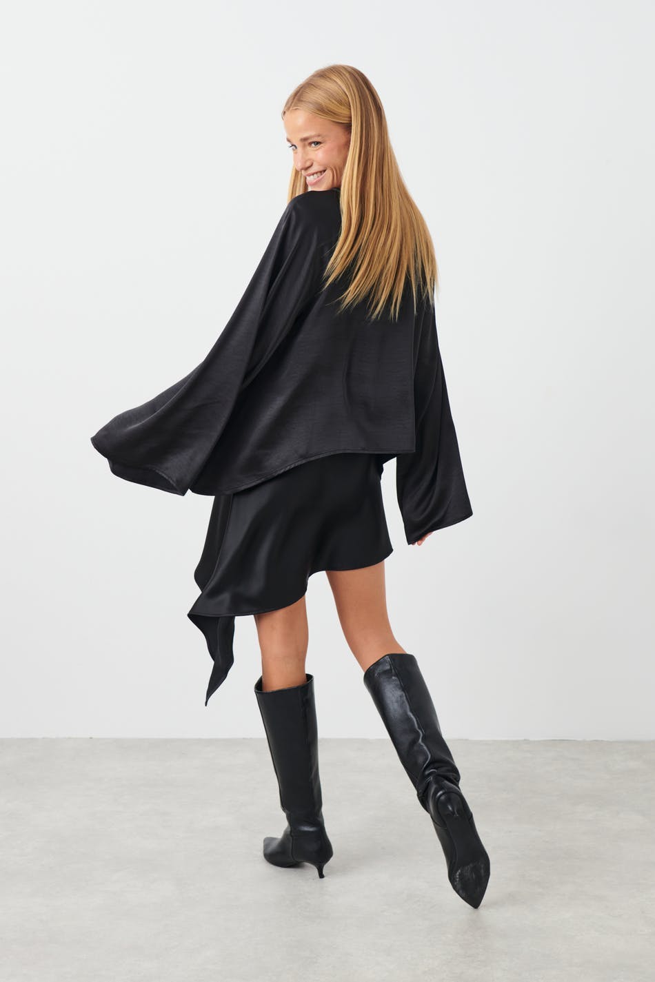 Satin skirt