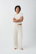 Drawstring wide trousers