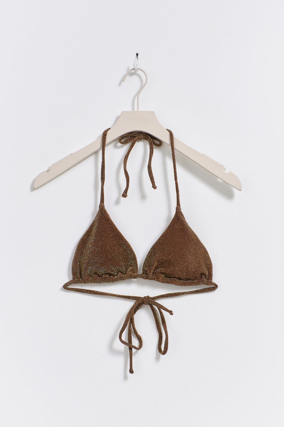 Glitter triangle bikini top