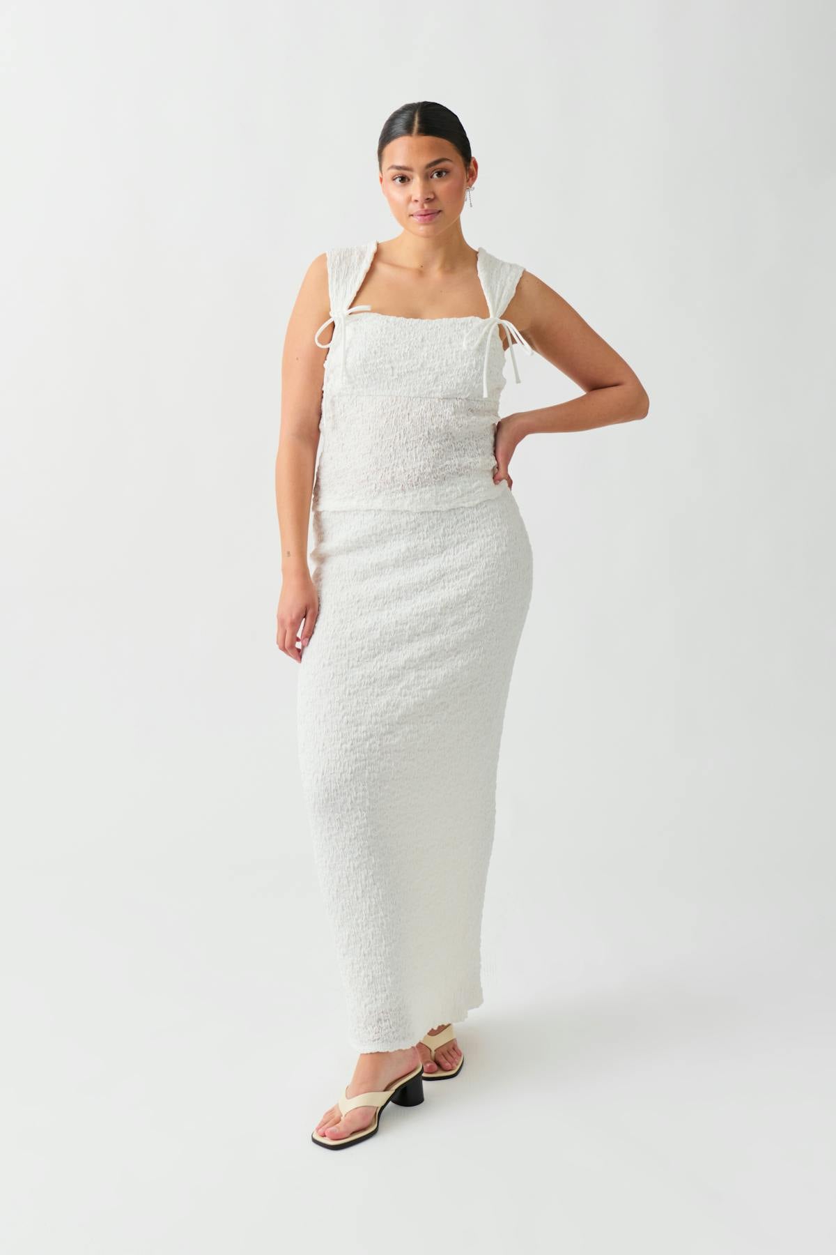 Structure maxi skirt