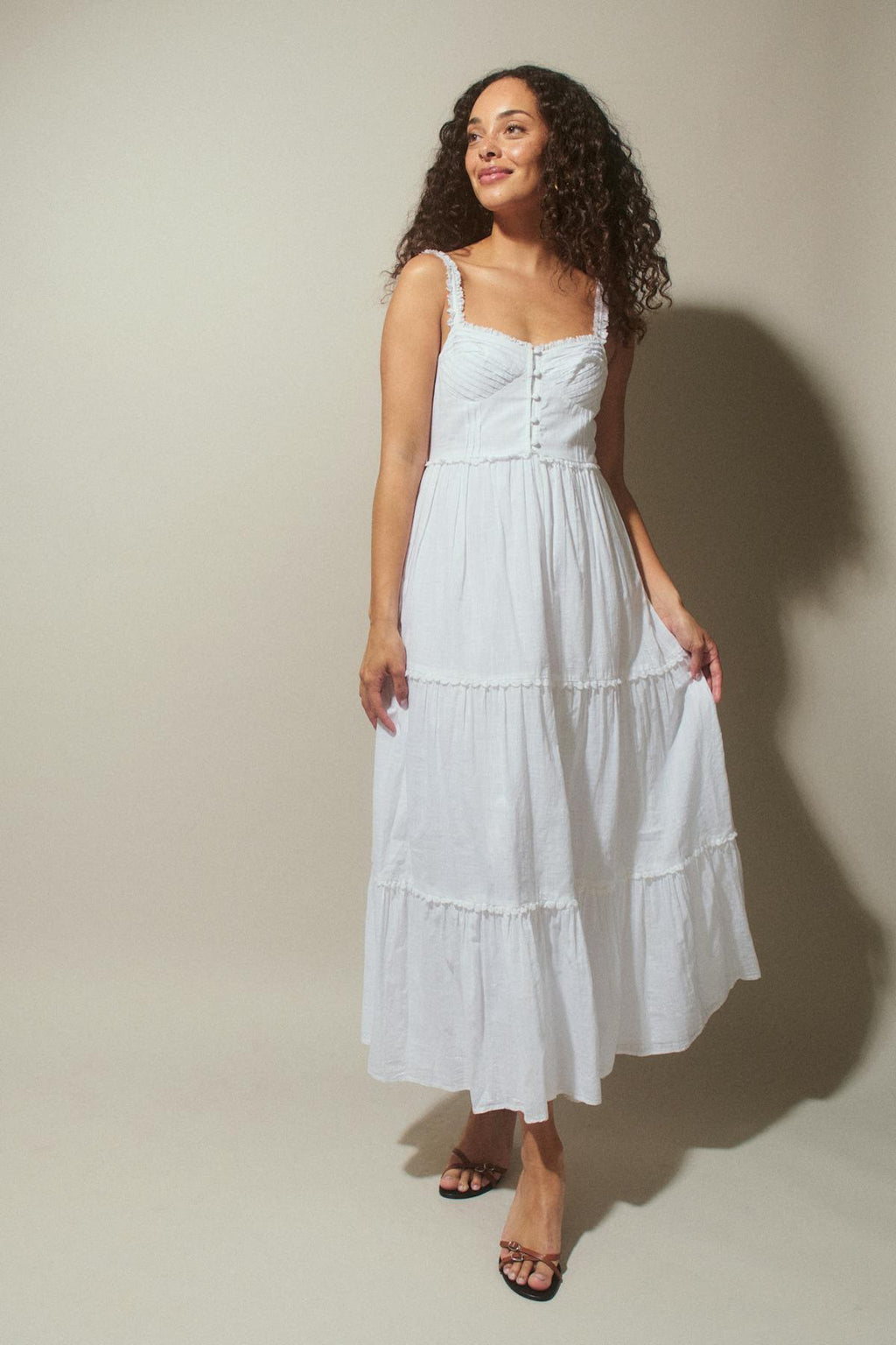 Trim maxi dress