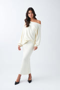 Low waist knit skirt