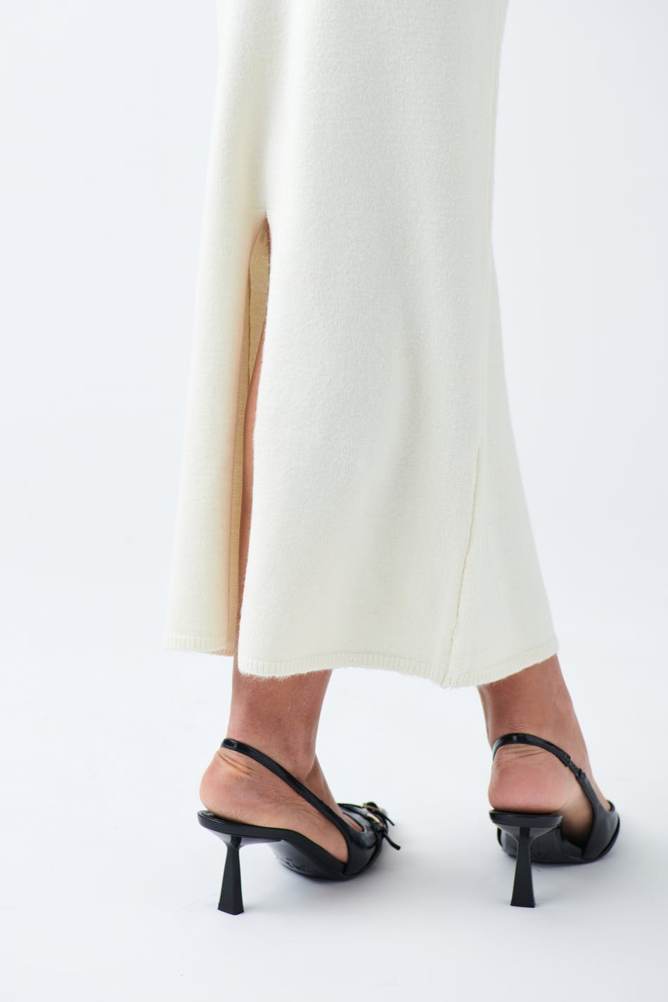 Low waist knit skirt