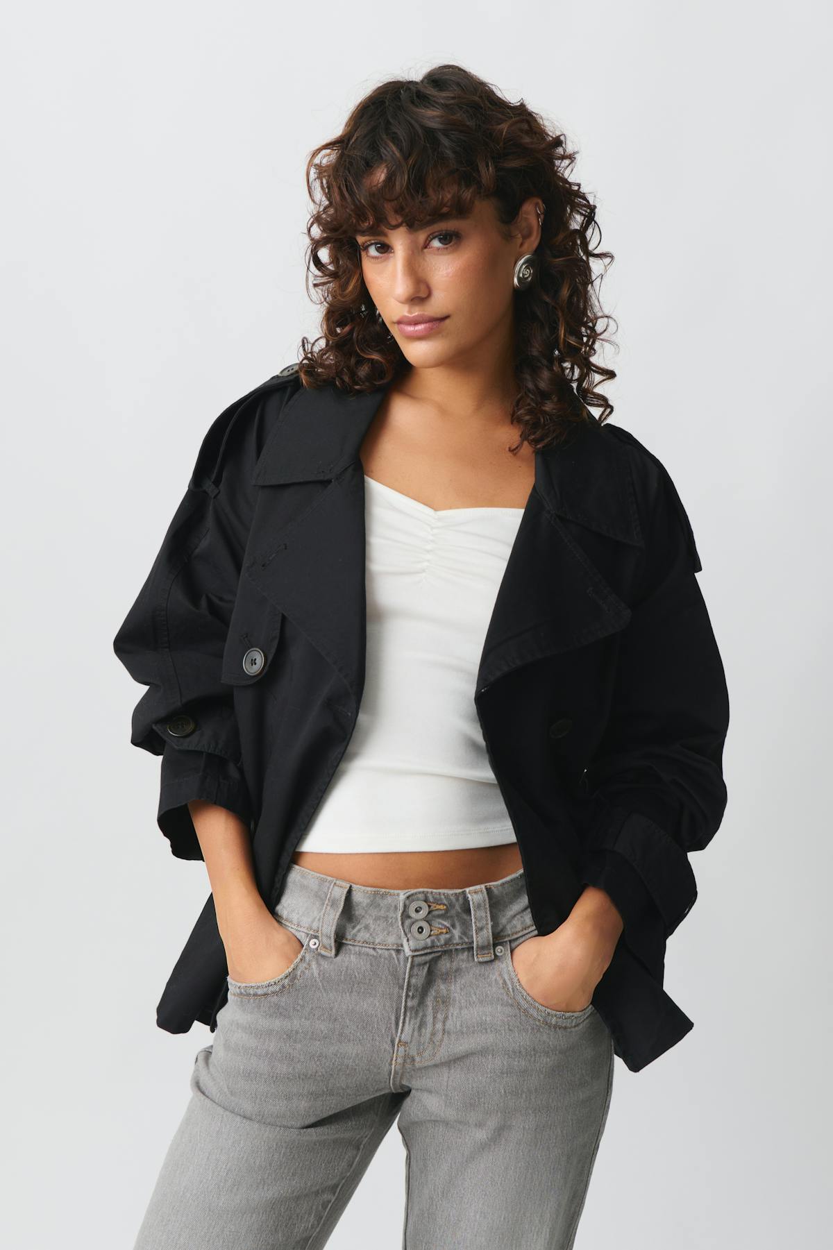 short belted trench coat