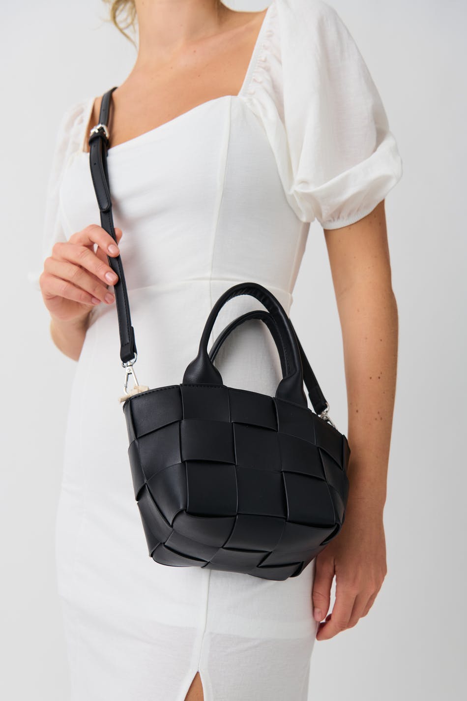 Braided pu bag