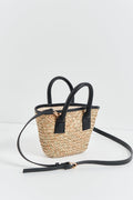 Straw contrast bag