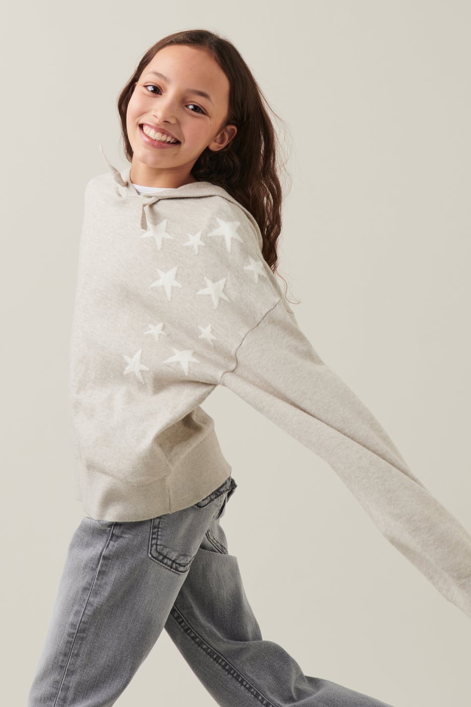 Y star knitted hoodie