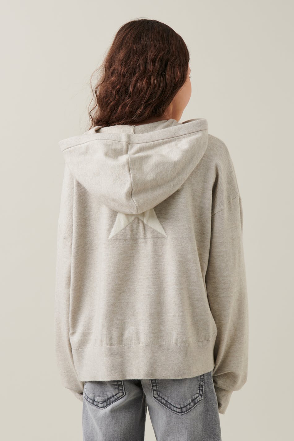 Y star knitted hoodie