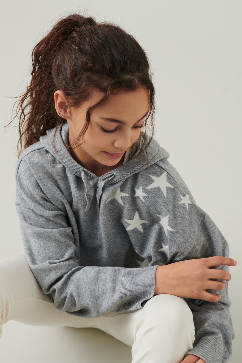 Y star knitted hoodie