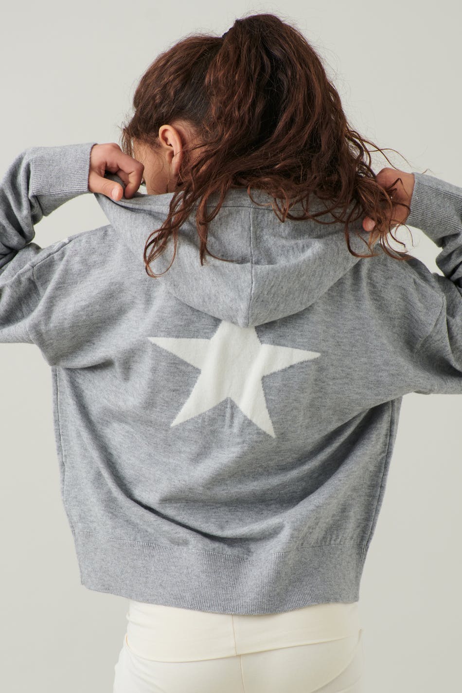 Y star knitted hoodie